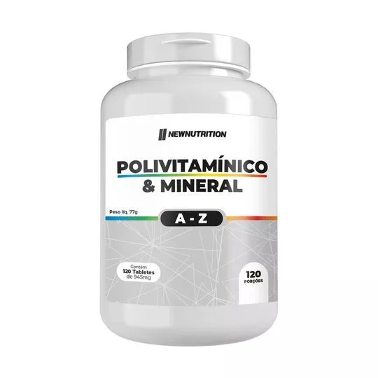 Poli vitamínico & Mineral A-Z- 120 Tabletes- New Nutrition