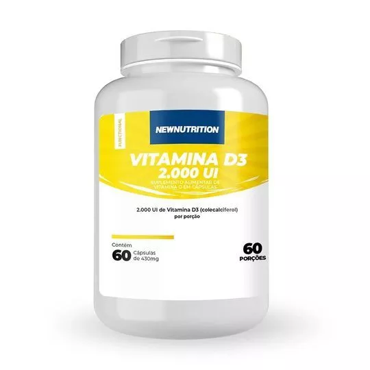 Vitamina D 2.000 UI- 60 Cápsulas- New Nutrition