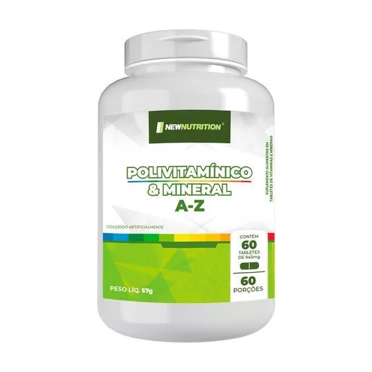 Poli vitamínico & Mineral A-Z- 60 Tabletes- New Nutrition