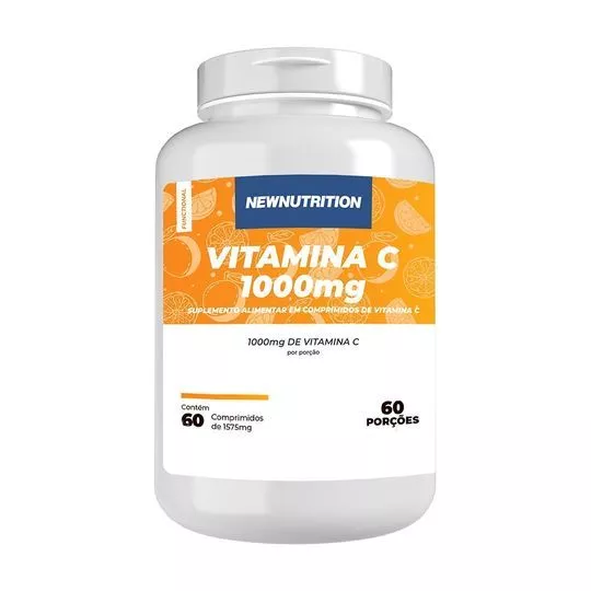 Vitamina C 1000mg- 60 Comprimidos- New Nutrition