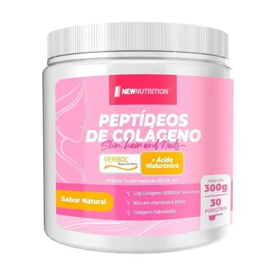 Colágeno Verisol Com Ácido Hialurônico- Natural- 300g- New Nutrition