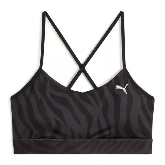 Top Puma® Animal Print- Preto