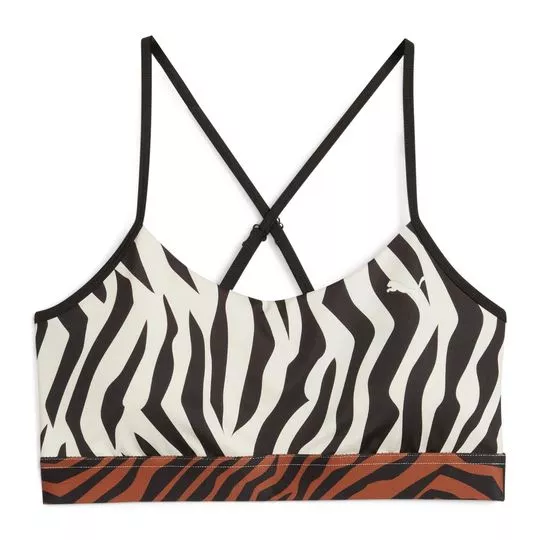 Top Puma® Animal Print- Preto & Branco