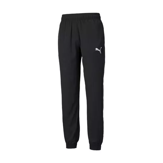 Calça Jogger Puma®- Preta & Branca