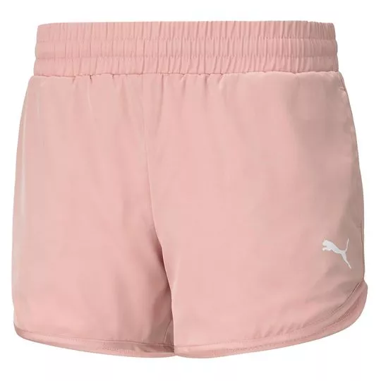 Short Com Logo- Rosa Claro