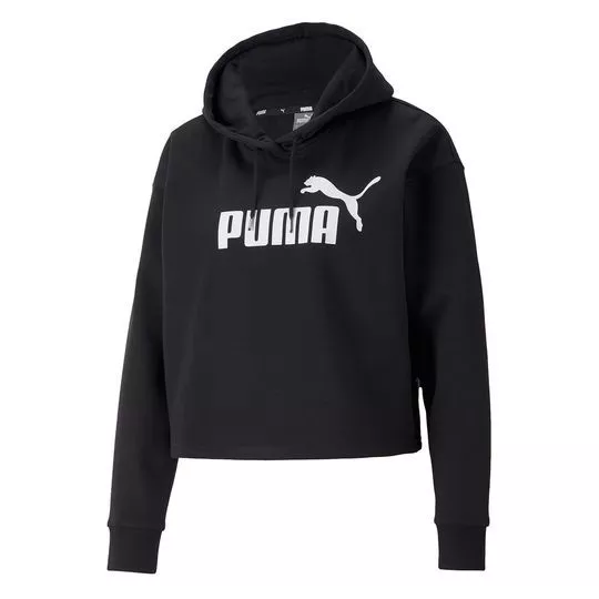 Blusão Cropped Puma®- Preto & Branco