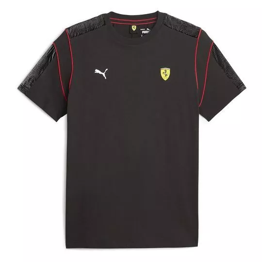 Camiseta Ferrari®- Preta & Vermelha