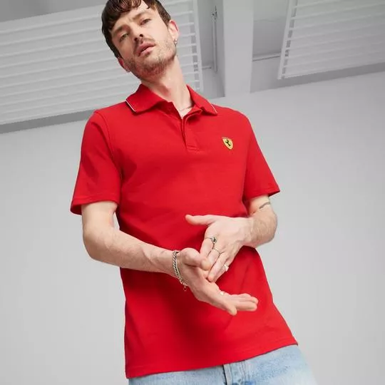 Polo Ferrari®- Vermelha