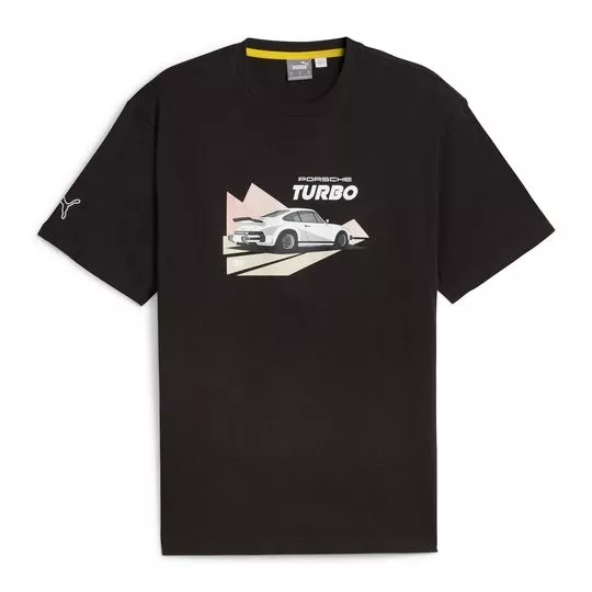 Camiseta Porche® Turbo- Preta