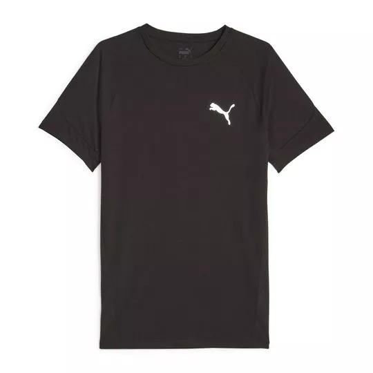 Camiseta Com Logo- Preta