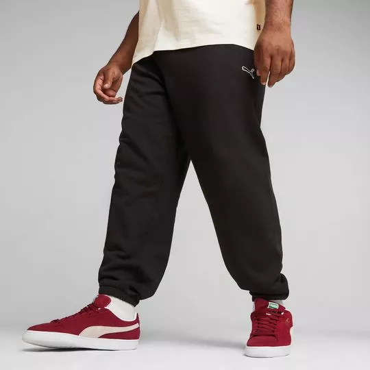 Calça Jogger Com Bolsos- Preta