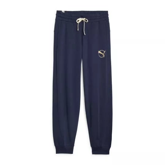 Calça Jogger Com Logo- Azul Marinho