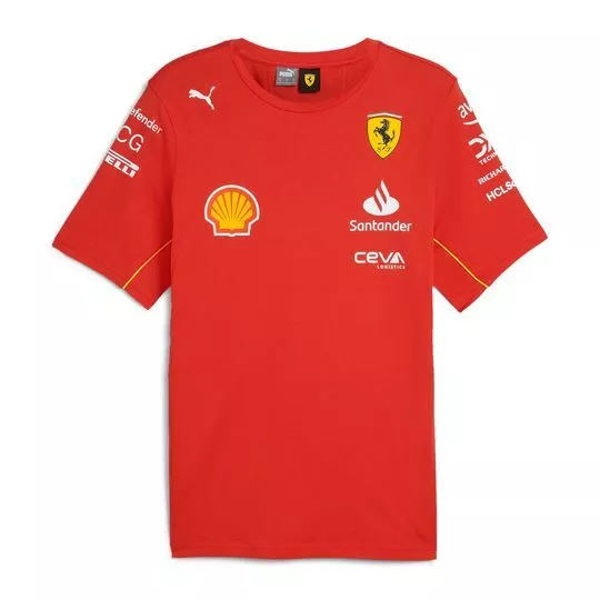 Camiseta Ferrari®- Vermelha