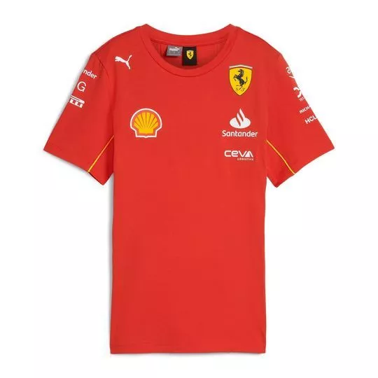 Camiseta Ferrari®- Vermelha