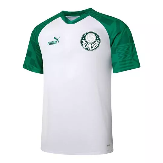 Camiseta Palmeiras®- Branca & Verde Escuro