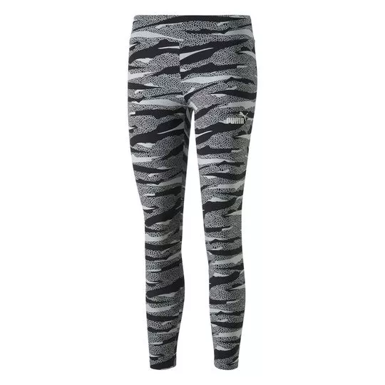 Legging Abstrata- Preta & Branca