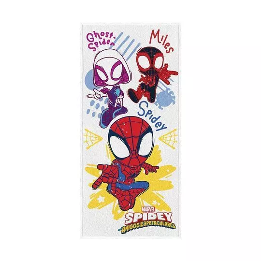 Toalha De Banho Spider Man®- Vermelha & Branca- 60x120cm- Lepper