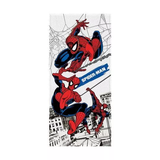 Toalha Para Banho Spider Man®- Preta & Vermelha- 60x120cm- Lepper