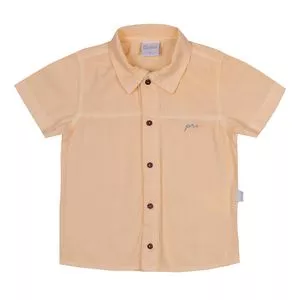 Camisa Com Bordado Da Marca<BR>- Amarelo Claro<BR>- Paraíso