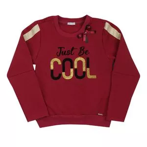 Blusão Just Be Cool<BR>- Bordô & Dourado<BR>- Paraíso