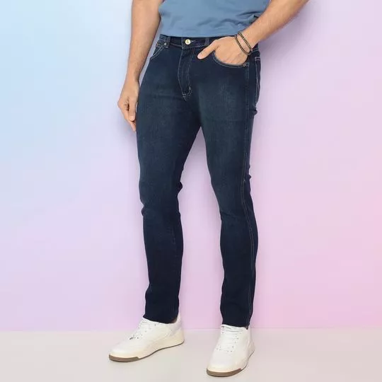 Calça Jeans Skinny- Azul Marinho