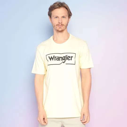 Camiseta Wrangler®- Amarelo Claro & Preta