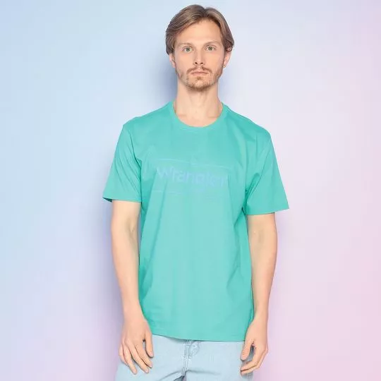 Camiseta Wrangler®- Verde Água