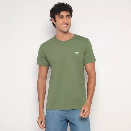 Camiseta Wrangler®- Verde Oliva