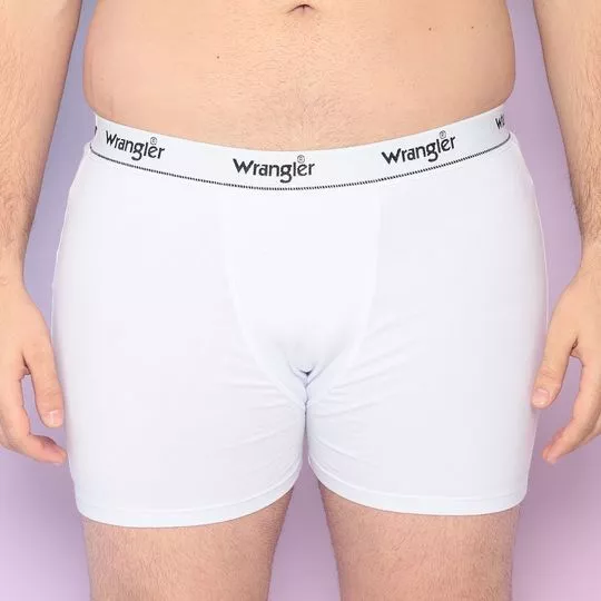 Cueca Boxer Wrangler®- Branca & Preta