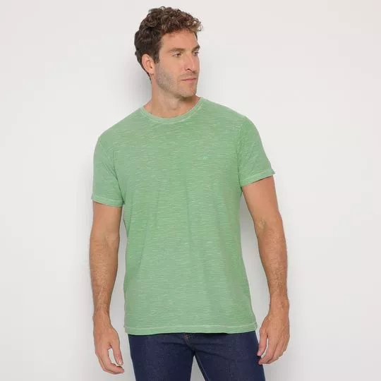 Camiseta Em Flamê- Verde