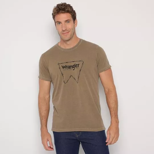 Camiseta Wrangler®- Bege & Preta