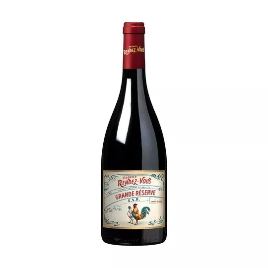 Vinho Premier Rendez-Vous Grande Réserve Tinto- Grenache, Syrah & Mourvèdre- França, Sud-Ouest- 750ml- Premier Rendez-Vous