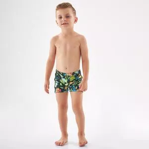 Sunga Boxer Dinossauros<BR>- Preta & Verde<BR>- Up Baby