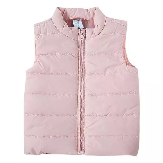 Colete Puffer- Rosa Claro