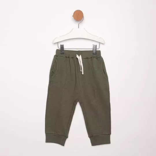 Calça Jogger Mescla- Verde Militar