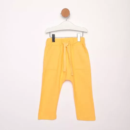 Calça Reta- Amarelo Escuro