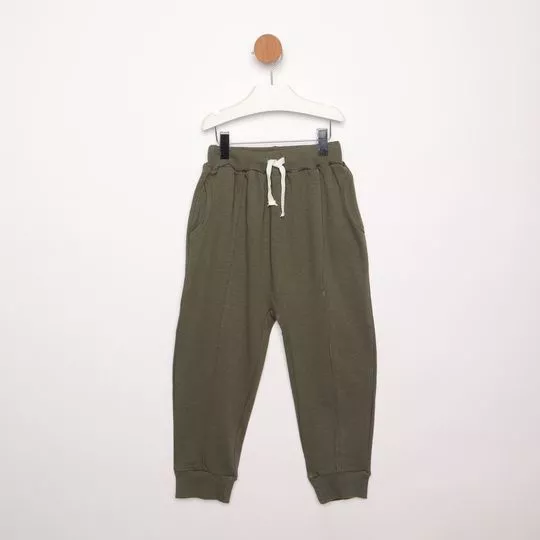 Calça Jogger Mescla- Verde Militar