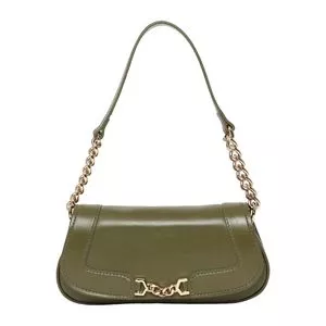 Bolsa De Ombro Com Recortes<BR>- Verde Militar