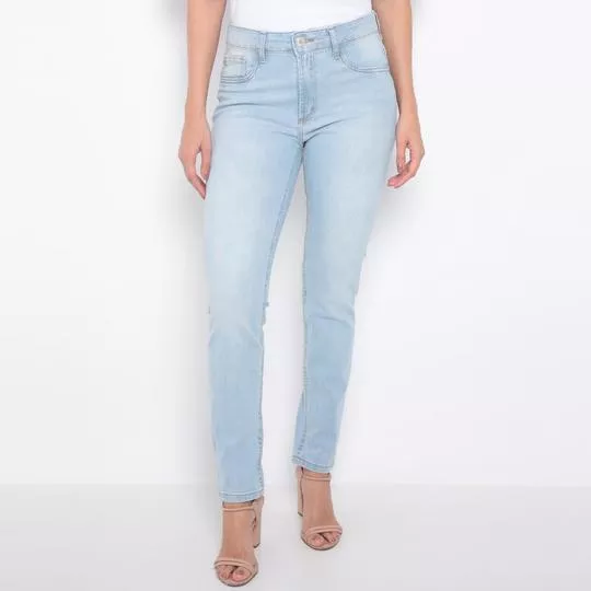 Calça Jeans Nix Com Bolsos- Azul Claro- Lança Perfume