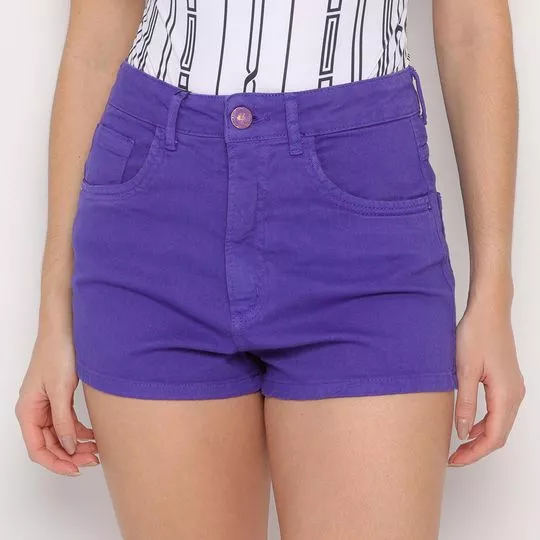 Short Em Sarja- Roxo- Lança Perfume