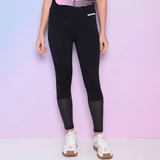 Legging Com Recortes- Preta- Lança Perfume