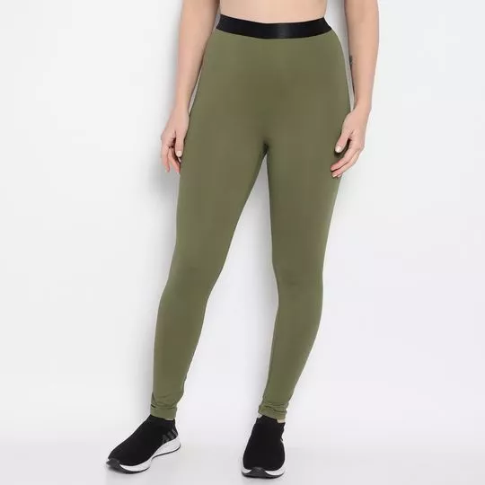 Legging Básica- Verde Militar- Lança Perfume