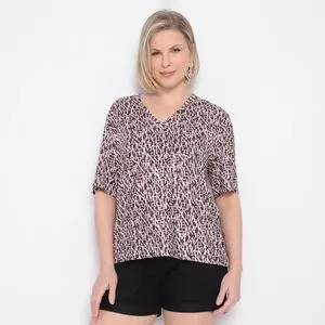 Blusa Inscrições<BR>- Preta & Vermelha<BR>- Maria Valentina
