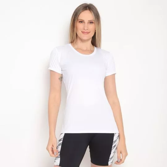 Camiseta Lisa- Branca- Physical Fitness