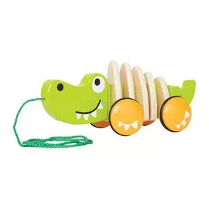 Crocodilo De Passeio<BR>- Verde<BR>- 10,5x2,43x29cm<BR>- Hape