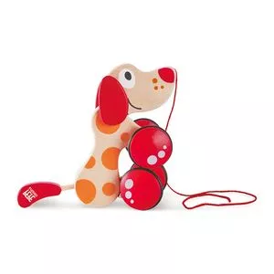 Cachorro De Passeio<BR>- Bege & Vermelho<BR>- 12,5x1,33x26cm<BR>- Hape