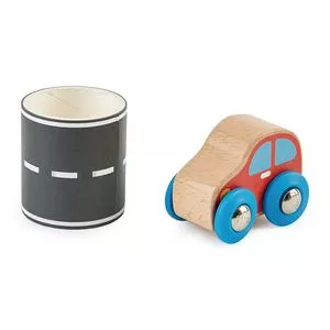 Carrinho Com Pista Em Fita<BR>- 5x0,67x4,5cm<BR>- Hape