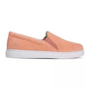 Slip On Acamurçado<BR>- Laranja Claro