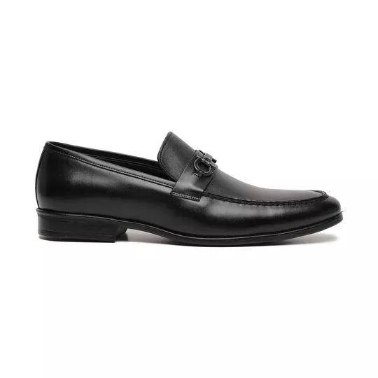 Loafer Em Couro- Preto- CNS