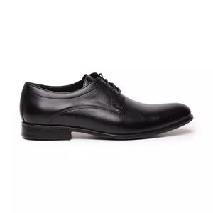 Sapato Social Em Couro<BR>- Preto<BR>- Turunelli